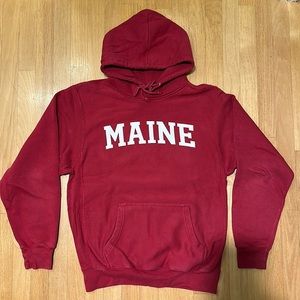 Red MAINE Hoodie Size Men’s Small